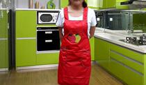  Gifts) Daily necessities)Waterproof apron)is the lord of my family red