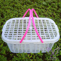  Factory special square bayberry strawberry basket 6 kg white plastic portable fruit basket covered grape transport basket
