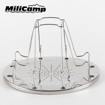 milicamp outdoor bread rack foldable stainless steel bread rack portable grill toast tray toast barbecue accessories