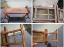 Qing Dynasty folk collection with sculptor tiger bamboo woven bamboo can fold bamboo stool