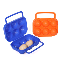 Outdoor Camping Egg Box 6 Only Loaded With Handle Carrying Egg Box Anti-Crushing PP Eggs Clip 6 Loaded Price