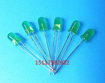 LED 5MM F5 green hair Green bright luminous tube LED light emitting diode long feet 1000