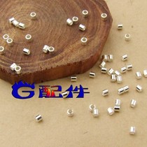 Special DIY bracelet necklace Handmade beaded silver accessories 925 sterling silver spacer beads Small silver beads Silver tube positioning beads