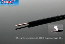 American CMC MC -OCC 6N monocrystalline copper double shock absorber design inner wire 0 5mm 24AWG Black