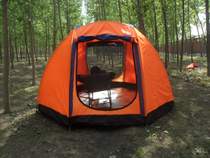 Multi-person octagonal rainproof tent outdoor tourism Beach family tent oversized double-door tent 8 to 10 people