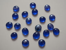 Diameter 1 7-2cm dark blue bright glass flat beads glass stone fish tank vase home decoration