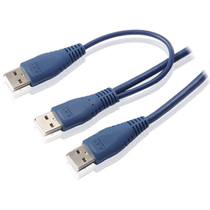 Edson 3A line mobile hard disk data cable three-head USB line male-to-male oxygen-free copper 0 6 meters