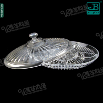 Garbo PC plastic crystal fruit tray with lid candy box split snack dried fruit basin transparent 8171