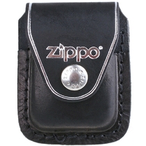 Original counter ZIPPO imported leather cowhide black leather case(with steel buckle and leather buckle selection)