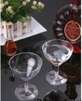 PS Disposable Champagne Cup Disposable Red Wine Glass Transparent High Foot Cup Hyaluronic Plastic Wedding Wine Glass
