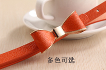 Lady Fine Belt Small Fresher Casual Fashion Pants With Han Version Classic Tide 100 Lapped Sweet butterfly knot leather strap