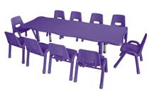 Wooden rectangular 10 people fire board table lace table kindergarten lifting desks and chairs childrens learning table value