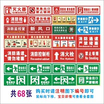 Enterprise fire safety sign inspection factory Mark fire extinguisher fire hydrant use method description sticker sign