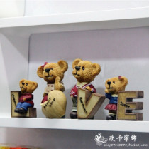 love teddy bear a resin crafts home decoration living room small ornaments creative partition fashion decoration