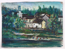 Jiangxis Wuyuan Hongcun Lower Country Writing Color Eight Kaiyuan Oil Painting Works Original Color Oil Painting 8 Kaiscenic Writing