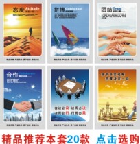 Corporate culture Slogan wall chart exhibition board Office poster Company management Inspirational hanging painting Workshop sign stickers