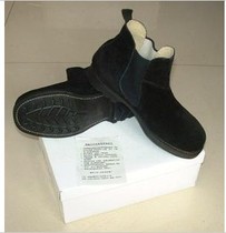 Retired special submarine work shoes cowhide over fur boots Leather anti-hair ship leather shoes High-top boots