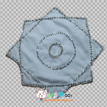 Dance handkerchief Yangge handkerchief 1 foot 2 heavy yarn octagonal handkerchief Advanced technique handkerchief white