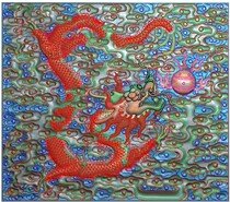 Dragon top box under the top box plate size 408*358 engraved sculpture embossed gray scale cable original