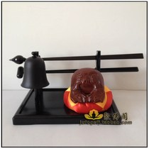 Buddhist Taoist ground Bell Taiwan clock small bell bronze bell Wood fish Ebony Ebony Ebony Emperor Bell full set