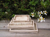 European style pottery basin tray Rectangular tray Indoor flower pot tray Large medium and small matching