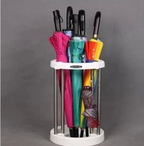 Household stainless steel plastic floor umbrella barrel Umbrella rack Umbrella rack Umbrella tube Umbrella storage rack with hook