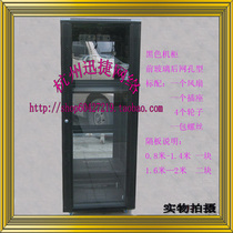 2 m enclosure 42U network cabinet black luxury front glass rear mesh 600 * 600 * 2000MM