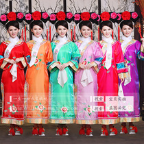 Qing Dynasty Ancient clothes conjoined Gögfu Jin Empress Dresses Costume Palace Dress Palace Woman to perform Costume Photography Costumes