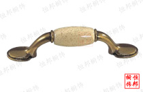 Ceramic handle cabinet handle furniture handle 76mm hole pitch with yellow dots