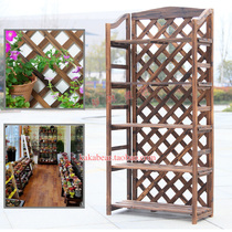 Multi-layer solid wood flower stand succulent plant flower pot stand balcony wooden flower shelf indoor living room shelf