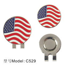 Golf Supplies Golf Hat Clip US Flag Mark Ball Cap Hat Clip