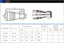 Interchange compatible with Taiwan INCO Yingke 2SV 2PV double sealed quick joint oil pipe joint