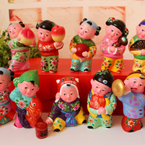 Tianjin clay figurine Zhang color sculpture Zhang home auspicious ornaments doll gift box color sculpture China tourist souvenir ornaments