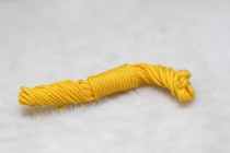 Tibetan Buddhist pearl accessories pure handmade four strands of cotton thread hand-twisted cotton rope (yellow)