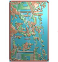 Senbao bed bed middle size 414*644 carving figure relief map graying JDP format cable map