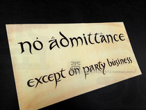 Around the Hobbit (except for disturbing banquet affairs) sign map decoration poster