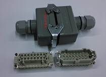 Heavy-duty hot runner connector 16-core rectangular industrial waterproof Aviation plug HDC-HE-016F M