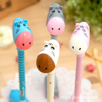 Korean creative cute cartoon Super Q donkey can stand gel pen pen water pen ballpoint pen