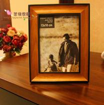 Crown solid wood antique photo frame photo frame photo frame creative combination IKEA photo wall 7 inch 10 inch coffee log