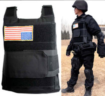 Outdoor military fans American can insert steel plate imitation Thorn CS field equipment security Black Training tactical vest man