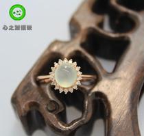 (Xing Family Workshop) Emerald Claw Inlaid Egg Face Ring Personality Custom K Gold Inlays 101352