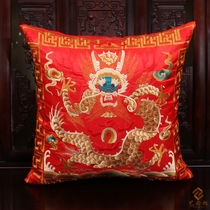 Yibixu Chinese Style Embroidered Dragon Sofa Office Cushion Embroidered Pillow Cover Custom Creative Pillow