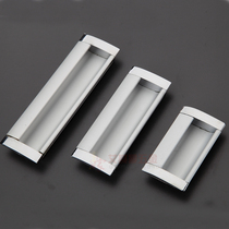 Space aluminum concealed handle Modern European-style cabinet door furniture Wardrobe drawer cabinet handle hidden flat dark handle