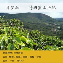 Single product Blue Mountain Flavor Coffee blend with freshly roasted coffee beans Hand-brewed for one pound of freshly ground coffee powder