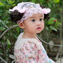 Female baby hair band New Korean version of baby child wig hair band hair set photography 0-1-2-3-4 years old summer