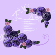 The Wedding Ceremony Showcase showcase stage background large flower series 0002#玫瑰16朵紫色送10片绿叶