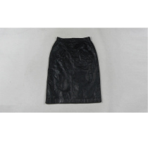 Waist 32 black retro leather skirt leather boots skirt foreign trade cowhide skirt simple style skirt B9