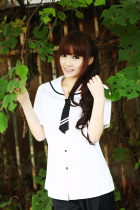 bopos brand School uniform high school school uniform two-piece girl summer uniform @