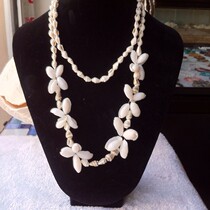 White flower conch shell necklace long pendant pendant Home decoration decoration sea shell crafts children