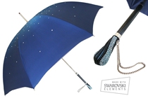 Pasotti Ombrelli Swarovski luxury handmade umbrella Blue Sky star